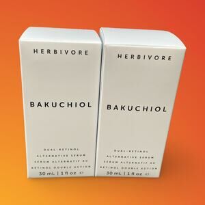 Herbivore Bakuchiol Retinol Alternative Smoothing Serum 1 oz 30 ml Lot x2 New